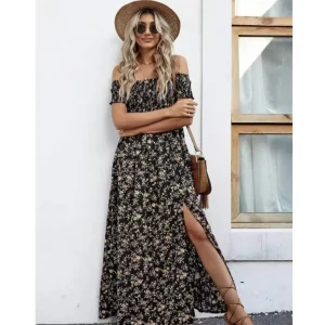 PHOEBE™ - Glamorös Axelfri Vintageklänning