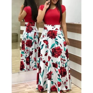 EVALISE™ – Elegant Blommig Bodycon Maxiklänning