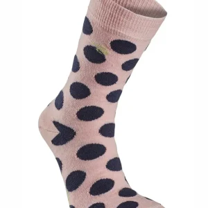 WOOL SOCK DOT  — PINK