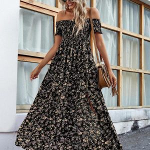 AMELISE™ – Vintage Avslappnad Volangsommarklänning