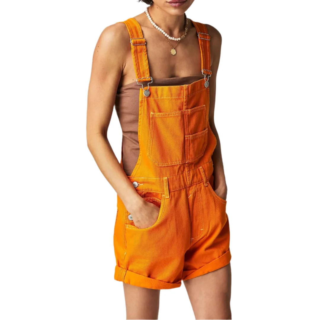 REMITA™ - Vintage Justerbara Jeanshängselshorts - Bild 7