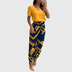 Jennifer™ | Snygg Blustopp och Byxor Set