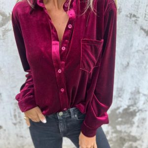 DAHLIA™ - Mjuk Sammetsskjorta