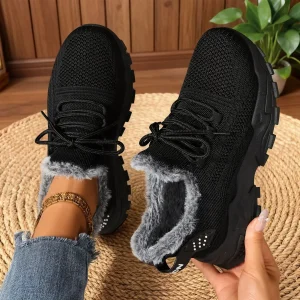 BRYDEE™ - Avslappnade Fleecefodrade Snörda Lätta Sneakers