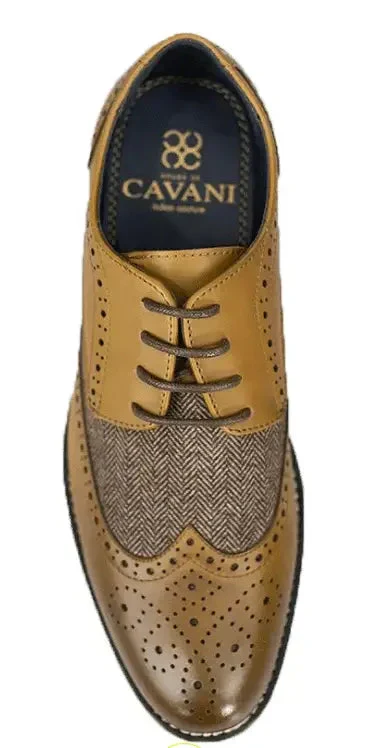 Mörkbruna tweedskor | Cavani Horatio TAN - Bild 3