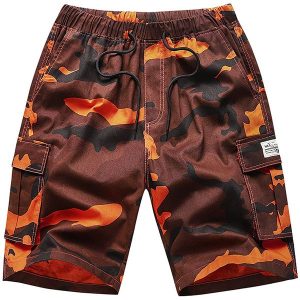Camouflage Orange Shorts för män
