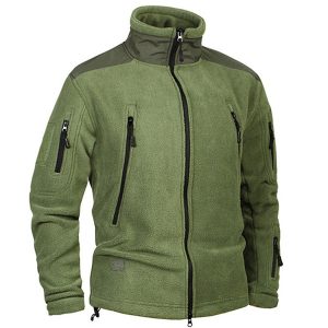 Olivgrön varm militärjacka